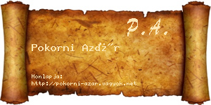 Pokorni Azár névjegykártya